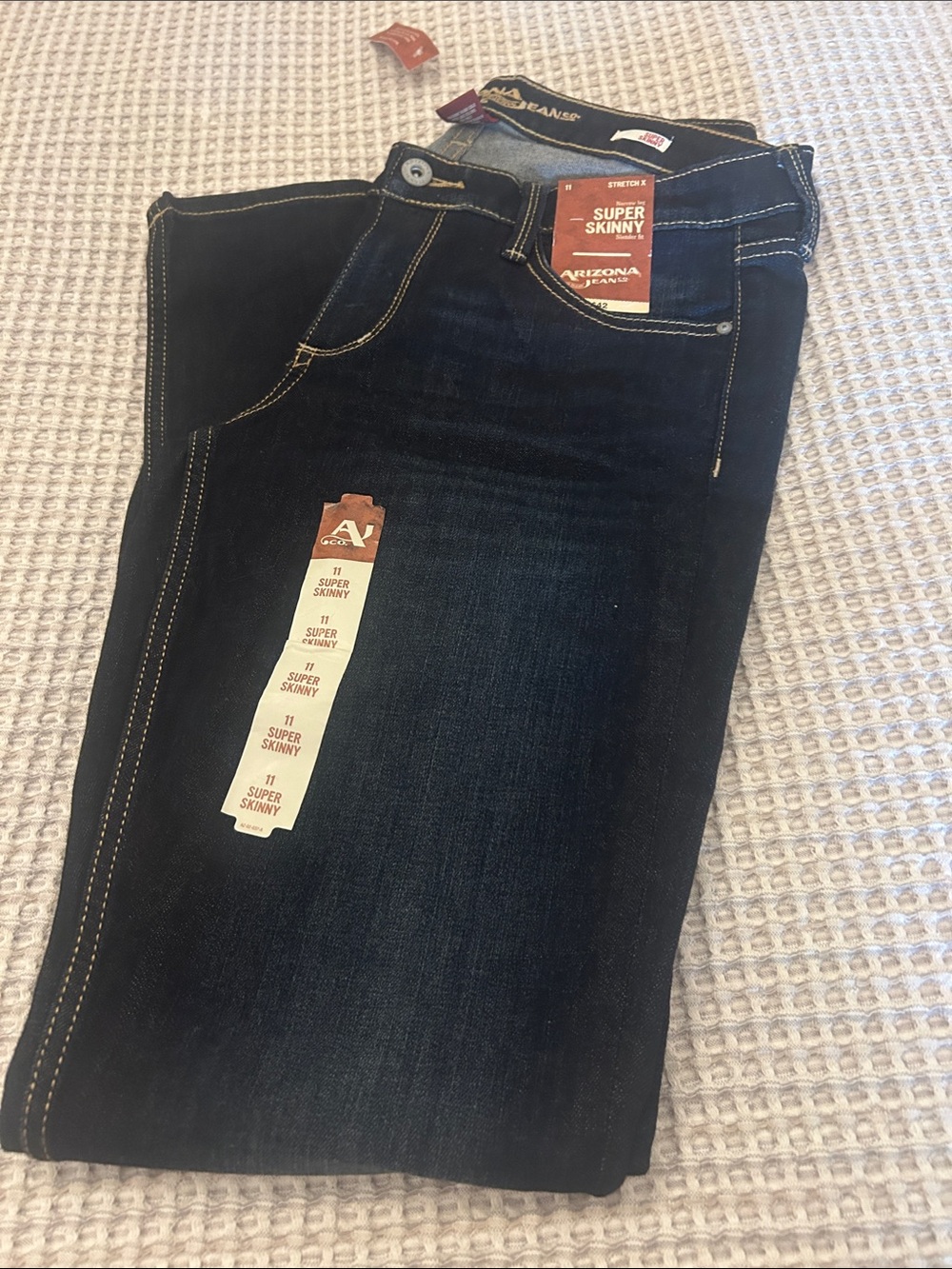 Arizona Jean Company Women's Super Skinny Dark Blue Jeans NWT